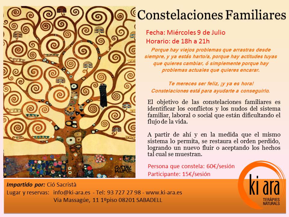 Constelaciones Familiares en Ki-Ara, 9 Julio